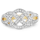 14K Yellow Gold Plated 0.26 Carat Genuine White Diamond .925 Sterling Silver Ring