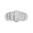14K White Gold Plated 0.26 Carat Genuine White Diamond .925 Sterling Silver Ring