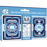 UNC Tar Heels - 2-Pack Playing Cards & Dice Set
