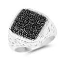 0.54 Carat Genuine Black Diamond .925 Sterling Silver Ring