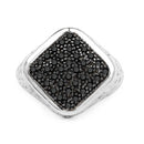 0.54 Carat Genuine Black Diamond .925 Sterling Silver Ring