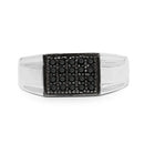 0.30 Carat Genuine Black Diamond .925 Sterling Silver Ring