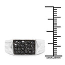 0.42 Carat Genuine Black Diamond .925 Sterling Silver Ring
