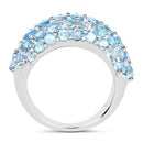 4.11 Carat Genuine Blue Topaz .925 Sterling Silver Ring