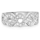 0.40 Carat Genuine White Diamond .925 Sterling Silver Ring