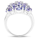 7.08 Carat Genuine Tanzanite .925 Sterling Silver Ring