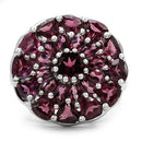 5.08 Carat Genuine Rhodolite .925 Sterling Silver Ring