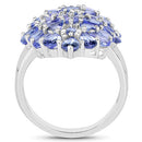 4.62 Carat Genuine Tanzanite .925 Sterling Silver Ring