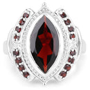 4.06 Carat Genuine Garnet .925 Sterling Silver Ring