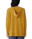 Eileen Fisher Organic Cotton Linen Slub Hooded Top in, Size Small