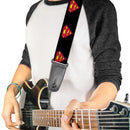 Guitar Strap - Superman Shield Black