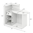 Front Reception Office Desk with Open Shelf and Lockable Drawer