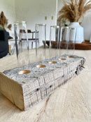 Reclaimed Wood and Glass Plant Propagation Vases