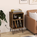 Record Player Stand with Charging Station