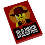 Red Brick Redemption Video Game Cover (2x3 Tile) - B3 Customs B3 Customs 