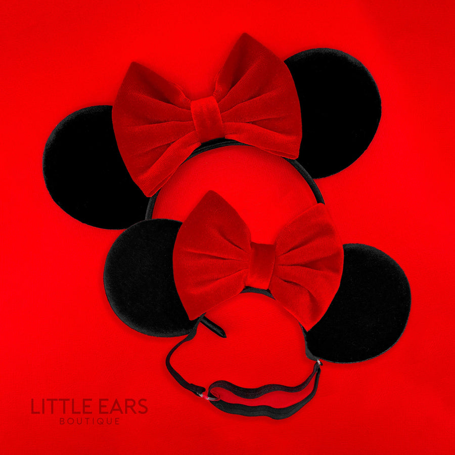 Red Velvet Mommy & Me Mickey Ears