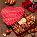 Valentines Day Chocolate Gift- Heart Shaped Tin with Chocolate Hazelnut Bon Bons