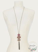 Thalia Sodi Silver-Tone Pave Lip and Chain Tassel 32 Pendant Necklace