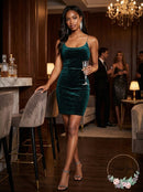 Sequin Hearts Womens Juniors Glitter Faux Velvet Party Dress, Size 3
