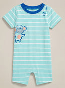 First Impressions Baby Boys Striped Monkey Cotton Romper,Size 12Mo