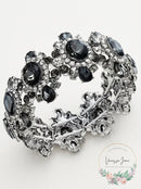 Charter Club Silver-Tone Crystal Stretch Bracelet