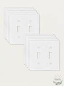 Enerlites Poly Carbonate Thermoplastic Wall Plate 2-Gang Toggle/10 Pack