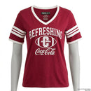 Freeze 24-7 Juniors Coca-Cola-Graphic Varsity T-Shirt, Burgundy, Size Medium