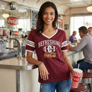 Freeze 24-7 Juniors Coca-Cola-Graphic Varsity T-Shirt, Burgundy, Size Medium