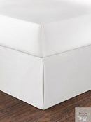 Nautica 15 in. Solid Cotton White Queen Drop Bedskirt