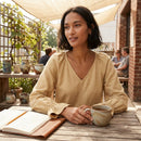 Bar Iii Pleated Bell-Sleeve Top, Medium