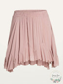 Free People Womens Pink Above the Knee Pleated Skirt, Size Small
