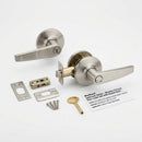 Kwikset Winston Privacy Door Lever Set with Round Rose from the SafeLock Series