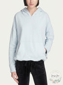 Dkny Sport French Terry Velvet-Tie Hoodie, Surreal, Size Small