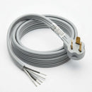 Prime RD100304 3-Pole 3-Wire SRDT 30A 125/250-Volt Dryer Cord, Gray, 4-Feet