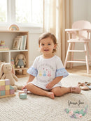 First Impressions Baby Girls Every Bunny Ruffle Top, Size 3/6 Months
