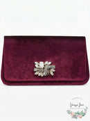 I.n.c. Mishel Velvet Brooch Clutch