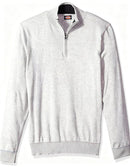Dickies Mens Solid Jersey 1/4 Zip Mock, Light Grey Heather, Large