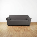 Sure Fit Stretch Delicate Leaf Sofa Cover in Grey
