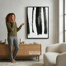 ArtWall Black on White 3 by Iris Lehnhardt Canvas Wall Art, 16.0 x 24
