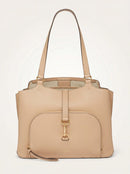Dkny Paris Large Tote Leather Satchel Handbag Driftwood