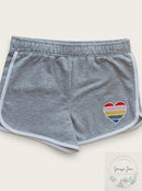 Ideology Little Girls  Rainbow Heart Shorts, Size 2T