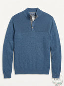 Club Room Mens Ribbed Four-Button Sweater, Size Large