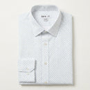 Bar III Mens Dot Print Button Down Dress Shirt, White, Size Large