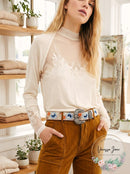 Free People SAHELI TOP Mesh Embroidery Ivory, Size XS