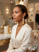INC International Concepts Gold-Tone Imitation Pearl & Tassel Drop Earrings