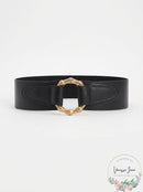 I.N.C. Bamboo Buckle Faux Leather Stretch Belt, Size M-L