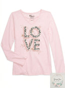 Epic Threads Big Girls Love T-Shirt Pink, Size Extra Large