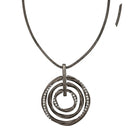 Alfani Hematite-Tone Pave Multi-Circle Pendant Necklace