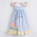 Blueberi Boulevard Baby Girls Gingham Bumblebee Sundress, Size 6-9Mo