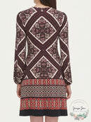 Tommy Hilfiger Long Sleeve Bleeker Patchwork Jersey Dress, Size 10